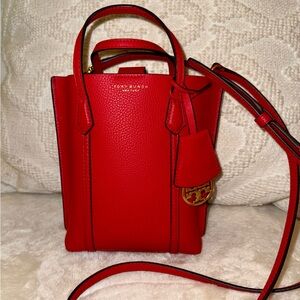 Tory Burch Mini Perry Red Tote Purse